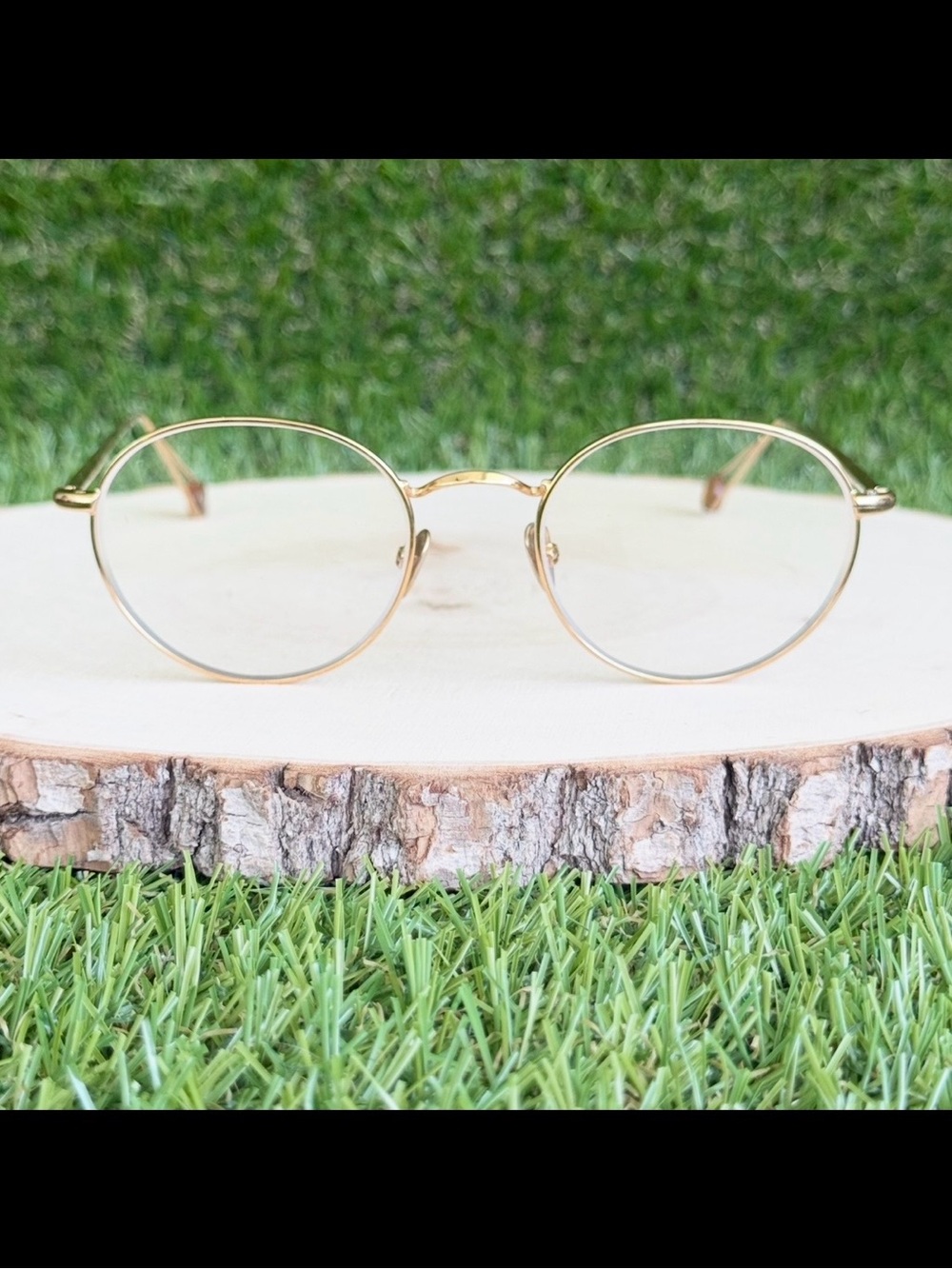 AHLEM Monge Eyeglasses Frame Champagne Gold 22k Electroplated Handmade France
